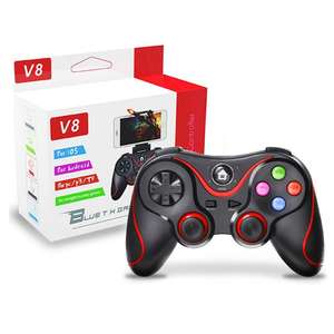Manette de jeu sans fil INNOASIA V8 avec moteur de vibration et support pour téléphone pour Android/iOS/Smart TV/Switch/PC - Product Image 1
