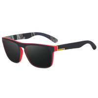 Lunettes de Soleil de Sport Polarisées pour Hommes, Monture Noire Mate Classique, Protection UV, Idéales pour la Course