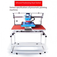 Machine de transfert textile industrielle avec plateau supérieur coulissant et gorge en U pour une impression de vêtements efficace