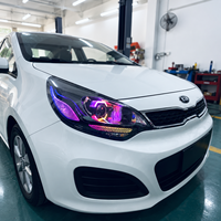 Kit de rétrofit de phares LED pour Kia Rio 2012-2017 avec contrôle Bluetooth via application, feux de jour RGB et clignotants dynamiques