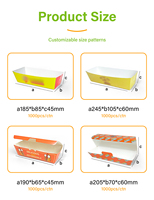 Boîte d'emballage en papier kraft pour hot-dogs, personnalisée, de qualité alimentaire, en gros et à prix abordable