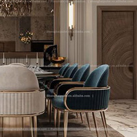 Table à manger 12 places places et chaises Mobilier italien de style luxe léger personnalisé Table à manger en marbre 12 places