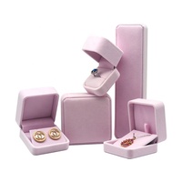 Boîte d'emballage pour bijoux en diamant très vendue, boîte à anneaux écologique, boîtes à anneaux personnalisées, emballage carré en velours pour bijoux