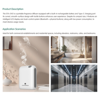 Diffuseur d'arômes commercial mural portable pour hôtel, diffuseur de parfum verrouillable et rechargeable pour ascenseur d'hôtel
