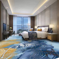 Tapis carré en polyester tissé à la machine de style classique, fabrication chinoise, Wilton, pour hôtel, livraison gratuite