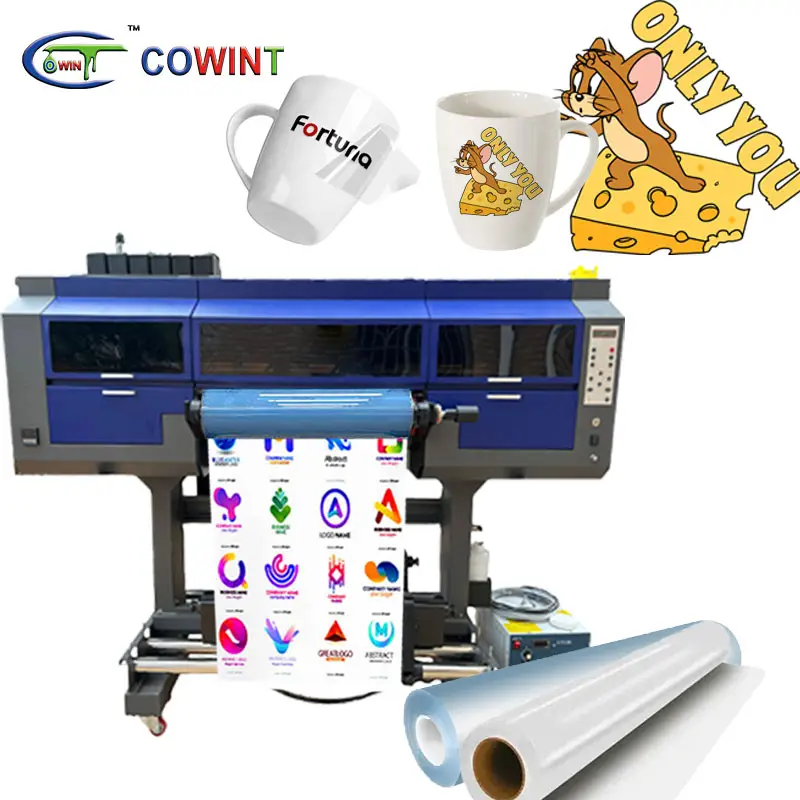 Cowintベスト2024 cmyk 3d 60cm3ヘッドeps印刷ヘッドインクジェットプリンター印刷機24インチロールツーロールUVDTFプリンター