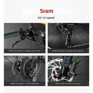 Vélo de montagne à suspension souple en fibre de carbone TWITTER OVERLORD, 12 vitesses, double suspension, freins à disque, 27,5/29, fourche <span class=keywords><strong>RockShox</strong></span> - Product Image 3