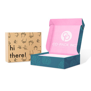 customer custom disposable paper corrugated cardboard eyelash makeup shipping mailer box
