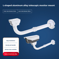 Support de caméra CCTV en forme de L, support mural en aluminium, support de caméra extensible réglable pour l'installation de caméras de sécurité extérieures