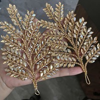 SP5228 Nouvelle Mode Personnalisé Pierre Applique Brillant Fleur Conception Décorer pour la Décoration de Cheveux de Mariée et la Décoration de Défilé de Mode