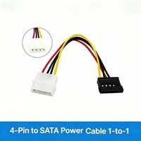 Cable de alimentación IDE a SATA de 4 pines tipo D grande, cable de alimentación de disco duro IDE a Serial ATA