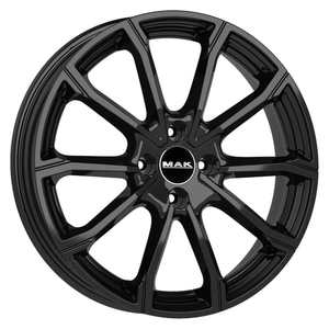Rines de Aleación MAK F70704BGB37CH2X DaVinci4 Negro Brillante 7J17 Et37 4X100 Cb60,1 Índice de Carga 650 NADN116 AGG001 Certificado IT - Product Image 1