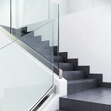 Balustrade de verre en aluminium pour le balcon et les escaliers d'intérieur, poignée de train, bon marché et de haute qualité, lot de 2 pièces