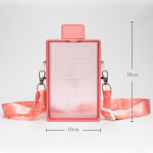 Portable Sports Folding Leak-Proof <b>Water</b> <b>Bottle</b> <b>A5</b> Slim Straight Customizable Color Plastic Promotional Gift - Product Image 4