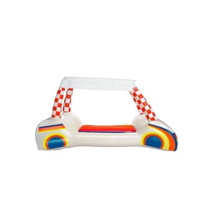 Flotador Inflable de PVC para Carrito de Golf de 227 cm de Ancho x 118 cm de Alto x 130 cm de Profundidad con Toldo Extraíble con Borde de Flecos y Dos Portavasos - Product Image 2