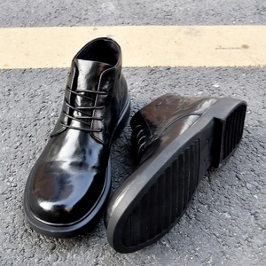 Botas de Cuero Genuino de Estilo Casual Otoño 2025, Multifuncionales, de Caña Alta, con Punta Redonda y Cordones - Product Image 2