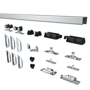 Bi-Fold Schuifdeuren Schuur Closet Deur Hardware Kit, Vier Deur Panel Kast, Garderobe, kast Fittings Bi-Vouwen