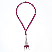Misbaha Agate Tasbih en vrac vente en gros perles de prière 33 chapelet musulman musulman cristal puce Bracelet perles de verre Bracelet