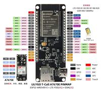 Carte de développement IoT LILYGO T-Call-A7670 ESP32-WROVER-E avec SIMCOM A7670 4G LTE/2G GSM double réseau et antenne SIM intégrée
