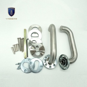 Modern Stainless Steel 304 Silver Door <span class=keywords><strong>Window</strong></span> Handles Lock Set para o Uso do Hotel Fábrica Fabricado Hot Sale Lever Hardware - Product Image 1