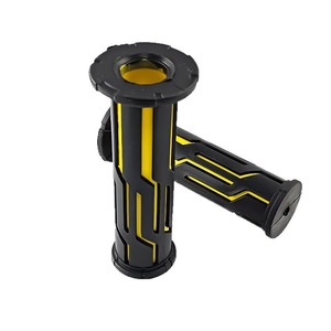 Qiangye <b>Motorcycle</b> Handlebar <b>Grips</b> 6 In Black Yellow Anti Slip Universal Fit For Off Road Vehicles - Product Image 4