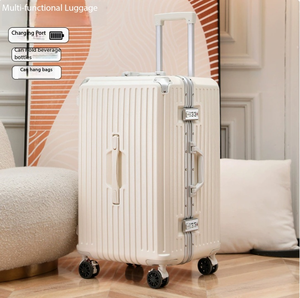Set di Valigie in Policarbonato con Telaio in Alluminio Leggero, 24 Pollici, Unisex per Studenti, Bagaglio da Viaggio con Ruote - Product Image 1