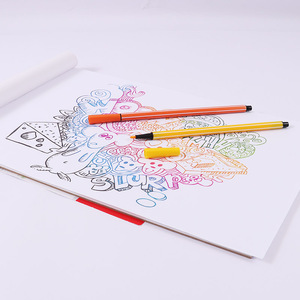 Bloc-notes de dessin FOSKA Premium, 24 feuilles/48 pages, papier anti-transfert 100 g/m², format portable A3/A4, bloc de peinture artistique <span class=keywords><strong>pour</strong></span> fournitures scolaires - Product Image 4