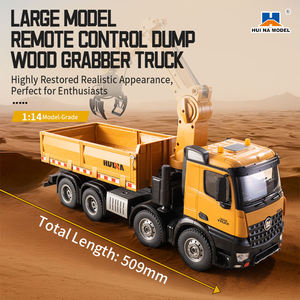 <span class=keywords><strong>Camion</strong></span> benne télécommandé 3-en-1 en métal 2,4G 26 canaux avec grue à flèche rotative et grappin à bois, jouet Huina 1538 avec chargeur - Product Image 4
