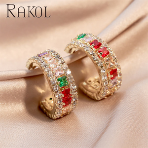 Rakol EP5759 Multi Zirconia Luxury CC Waterproof Full Trendy Women's <b>Earrings</b> - Product Image 3