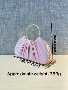 Nouveau Sac de Soirée Plissé en Soie, Petit Sac à Main, Style Frais et Doux, Sac à Bandoulière pour Princesse KTV et Célébrité Tanjing - Product Image 5