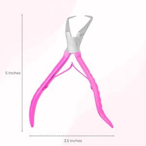 Pinzas para Extensiones de Cabello Obexa, Rosadas, de Acero Inoxidable, con Agarre Ergonómico, Herramienta Profesional para Extensiones Microlink, Uso Comercial - Product Image 5