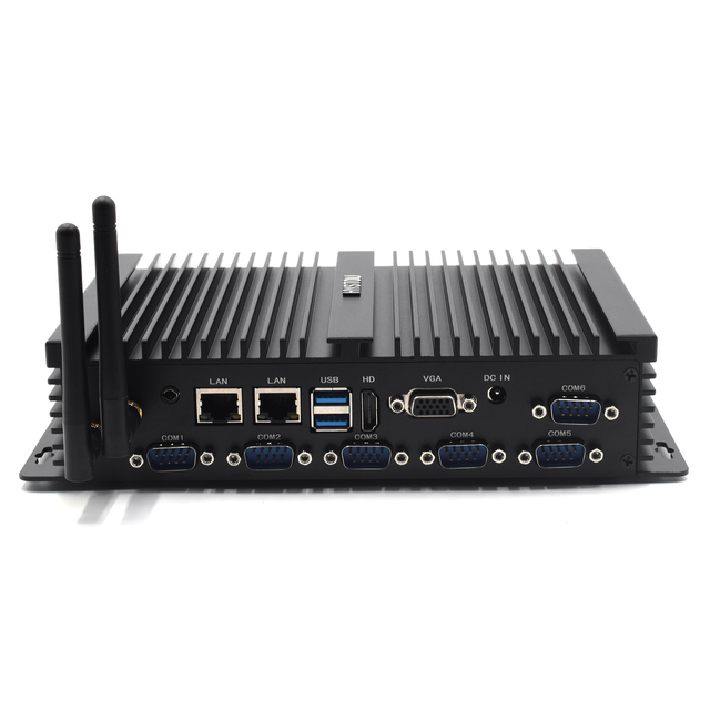 Hystou New High Performance Industrial Fanless Low Power PC K4 Core I5-4200U 16GB DDR3 SSD+HDD Win 10 Desktop Computer