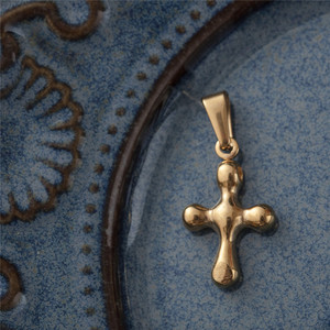 Bijoux <span class=keywords><strong>plaqué</strong></span> <span class=keywords><strong>or</strong></span>, polissage élevé, 20 pièces, en acier inoxydable, breloques croisées, <span class=keywords><strong>pendentif</strong></span> pour femmes - Product Image 1