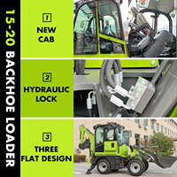 Chargeuse-Pelleteuse Diesel Yaweh à Prix Compétitif, Fabricants d'Équipements de Terrassement, Tracteur Compact 4x4 Chargeuse-Pelleteuse Mini