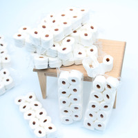 1:12 échelle réaliste Mini Simulation rouleau de papier toilette ensemble roman créatif décoration de la maison pour cuisine salle de bain pour bricolage artisanat