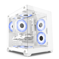 Boîtier PC Gaming Micro ATX en Alliage d'Aluminium avec Verre Trempé et USB 3.0, Nouveau Modèle d'Usine, Vente Chaude, en Stock avec Alimentation Incluse