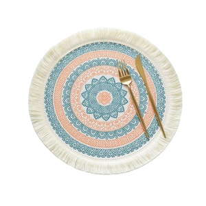 Sous-verre en corde de coton style bohème, tapis de table tissé, dessous de plat résistant à la chaleur, décoration de maison style ferme, cadeau en macramé, vente en gros - Product Image 3