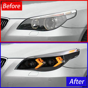 Para <span class=keywords><strong>BMW</strong></span> 5 Series E60 2003-2010 LED Auto faros montaje actualización alta calidad 2025 estilo DRL proyector lente Accesorios - Product Image 3