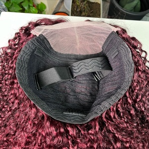 Hot Selling 300g Raw Virgin Hair <b>Wigs</b> Super Double Drawn 5 X 5 HD Lace Closure <b>Pixie</b> Curl 99J Color Pissy Curly <b>Wigs</b> Wholesale - Product Image 6