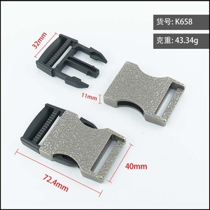 Side Release Buckle Zinc Alloy 32mm Antique Silver Durable Wear Resistant For Bags Backpack Belt <b>Webbing</b> Accessories - Product Image 5