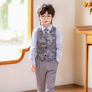 Children's Vest 3/4pcs <strong>Suit</strong> Formla Elegant Kids <strong>Boys</strong> Wedding <strong>Suit</strong> Kids <strong>Waistcoat</strong> Pants Bowtie <strong>Boys</strong> <strong>Suits</strong> Outfits Set - Product Image 2