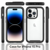 Coque de téléphone portable antichoc transparente robuste 2-en-1 DYL pour 16 Pro Max PC+TPU, style urbain, vente en gros