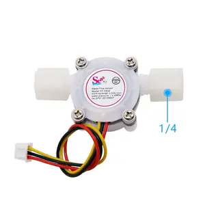 Micro Hall Sensor 0.3-6L/min Water Flow Sensor White POM Material CE Standard Drinking Mahine Flow Sensor YF-S402