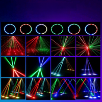 Mini projecteur laser intelligent à double tête RGB pour DJ, 2 bras, faisceau mobile, idéal pour Noël, anniversaire, mariage, DMX 512