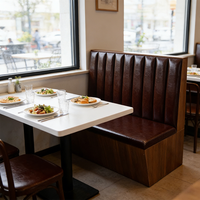 Canapé de restaurant personnalisé, mobilier assemblable, revêtement en cuir, banquette de café, siège de restaurant, chaise