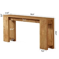 Table console convertible moderne de 47 pouces pour entrée, rangement industriel, couloir, table d'appoint, salon – Modèle local US