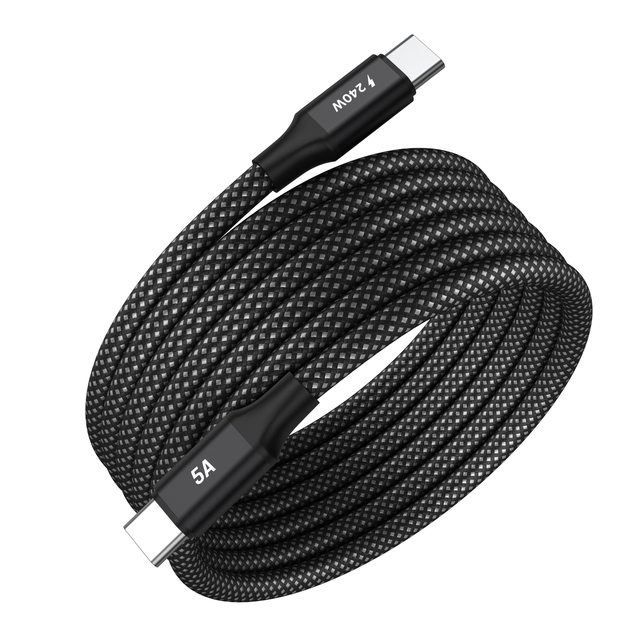 PD60W 100W 240W Fast Charging Braided Type C USB 2.0 Magnetic Cable Nylon Data Cable for iPhone and Android
