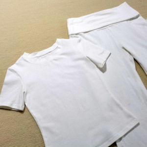 İki Parçalı Kadın Giyim Seti Nefes Alabilen Örme Spandeks/Pamuk Günlük Ev Giyim Seti Yuvarlak Yaka Kısa Kollu Üst Dar Kesim Pantolon - Product Image 4