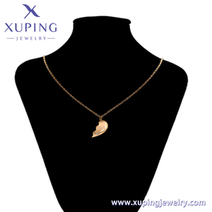 S00141811 XUPING joyería 18K chapado en oro moda joyería fina collares circón CZ <span class=keywords><strong>Luna</strong></span> corazón colgante collar para mujer hija - Product Image 2