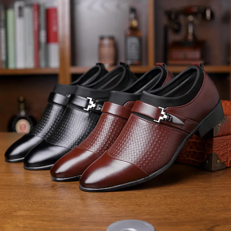 2022 Autumn New Leather Shoes Men's Business Formal Dress Plus Size Fashion Casual Men's Trend Shoes